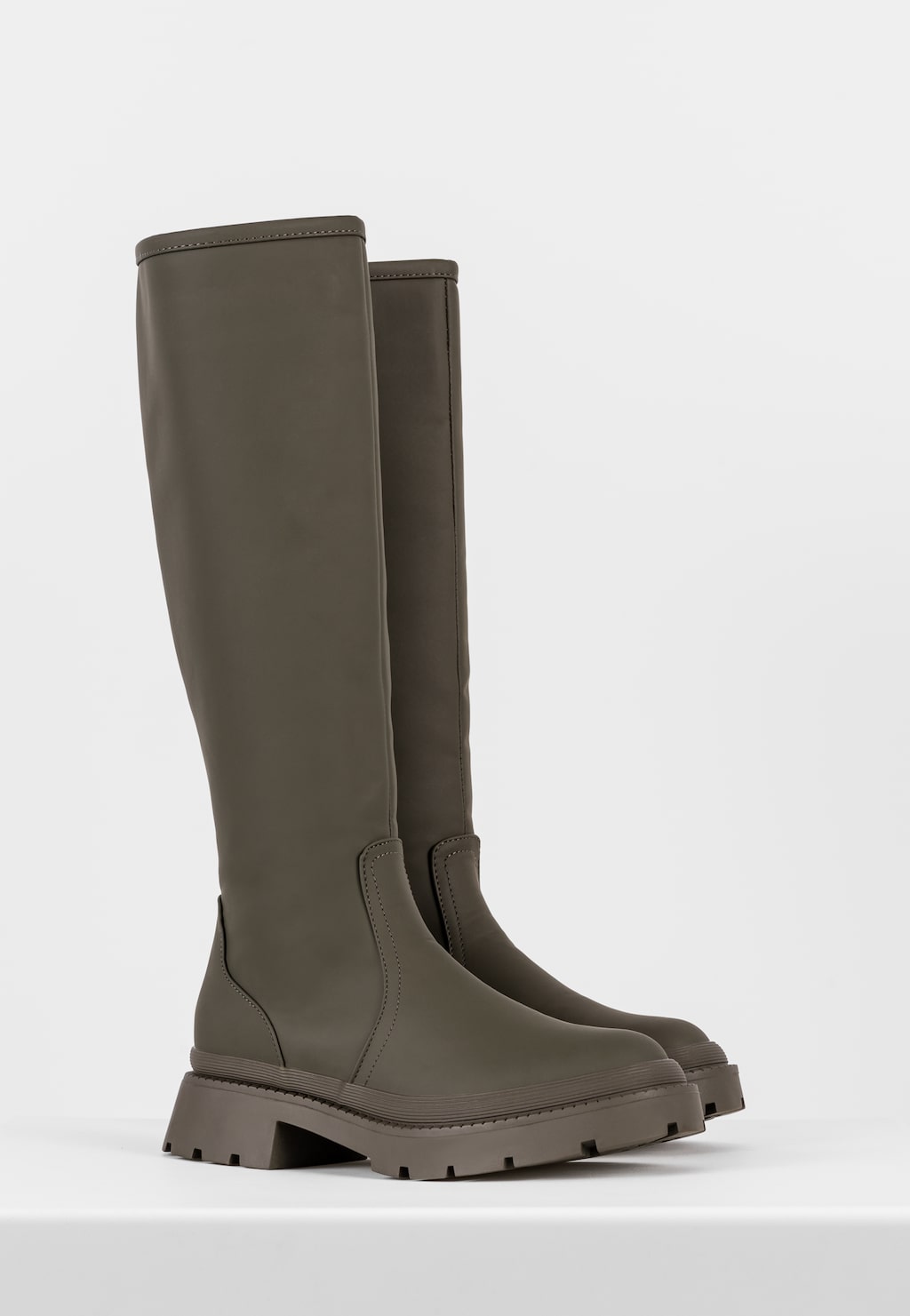 WJS płaskie zielone kozaki damskie WJS45024-97 Widok 3