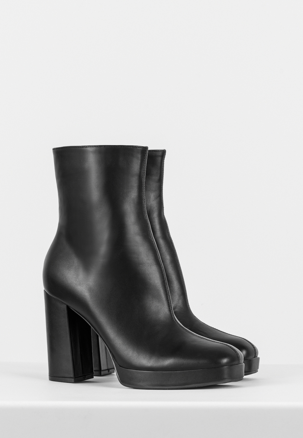 WJS czarne botki damskie na wysokim obcasie WJS46053-51 Widok 3