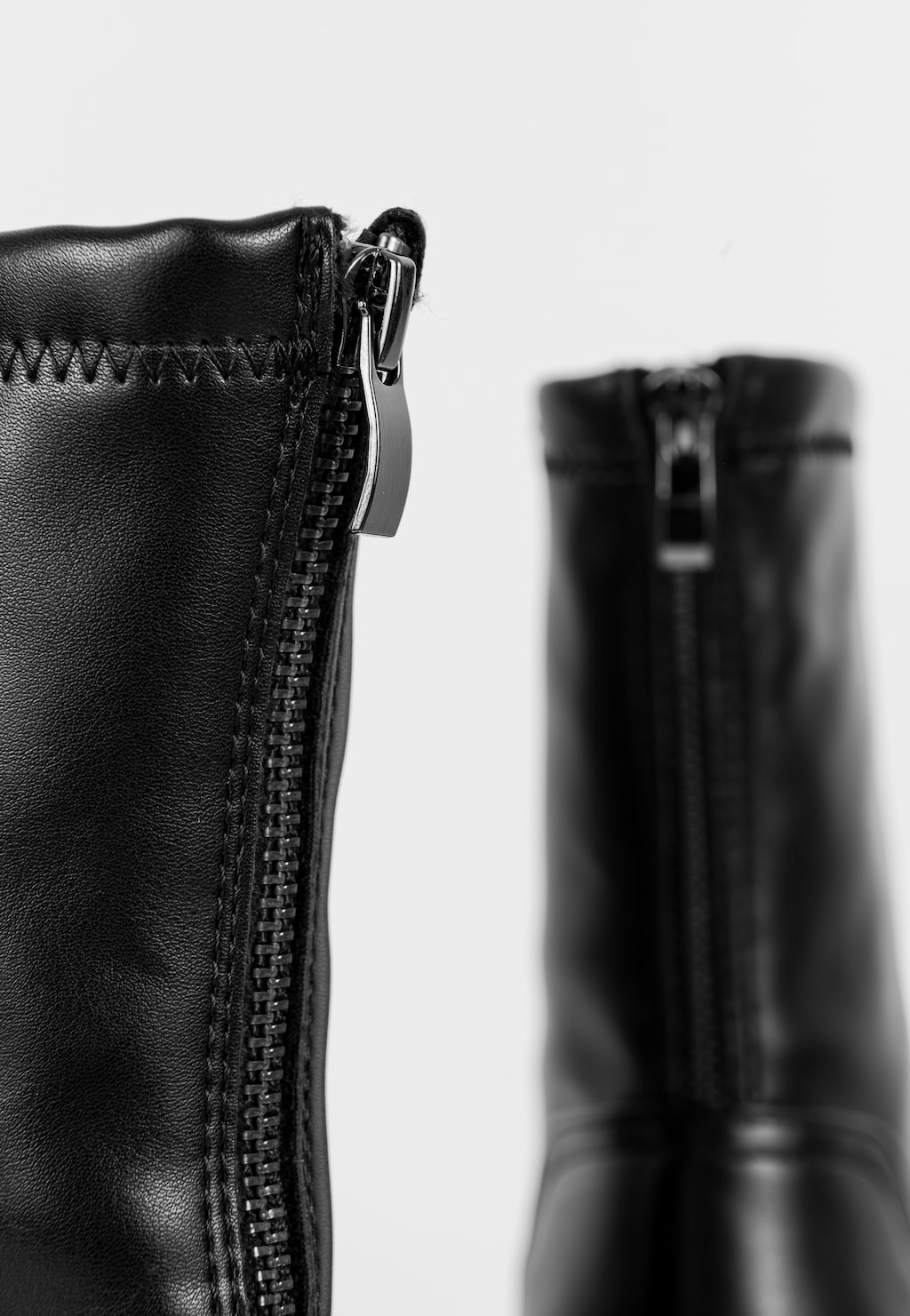 WJS czarne botki damskie z zamkiem z tyłu WJS46057-51 Widok 5