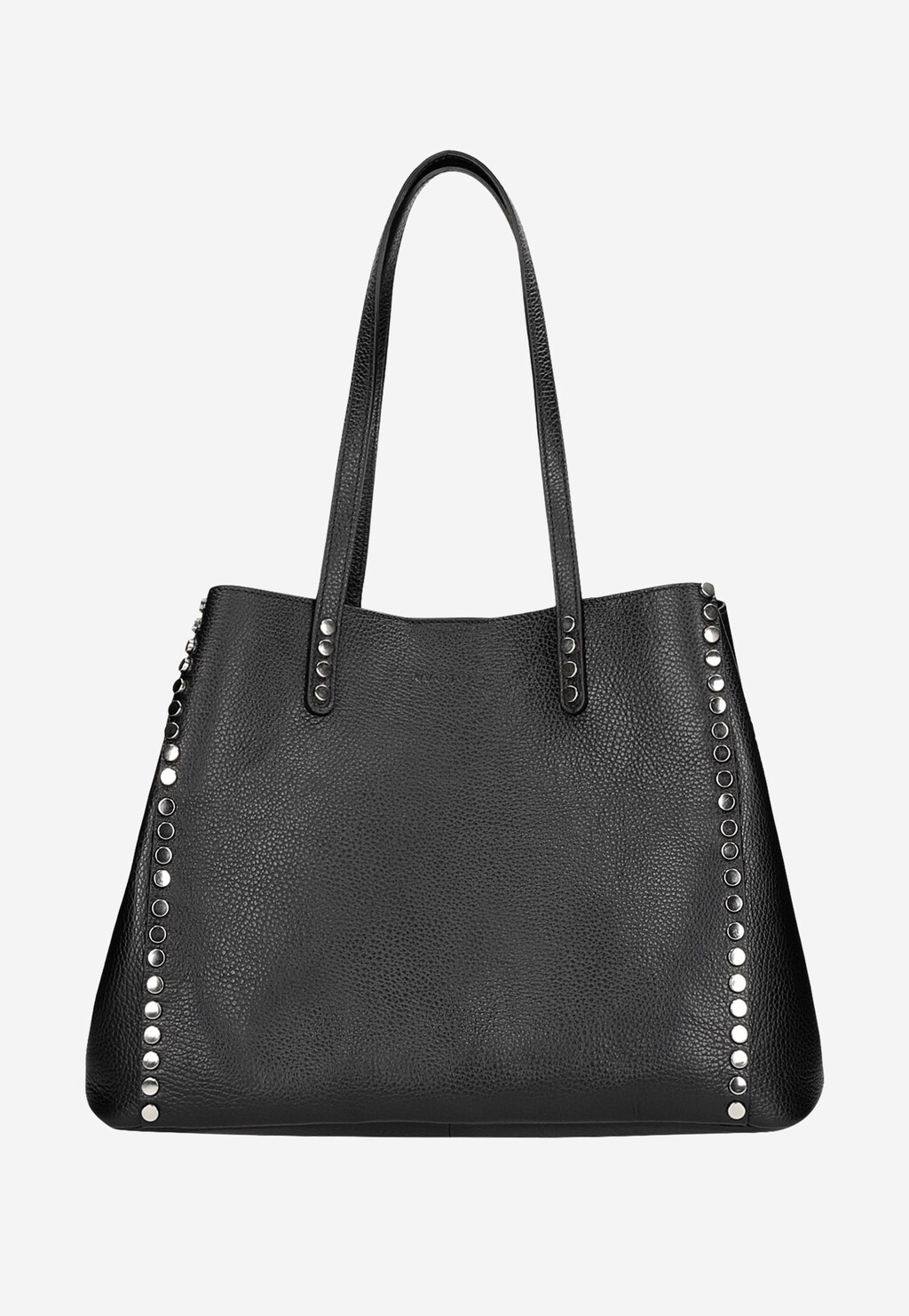 Czarna duża torebka damska ze srebrnymi nitami 80079-51 Widok 1