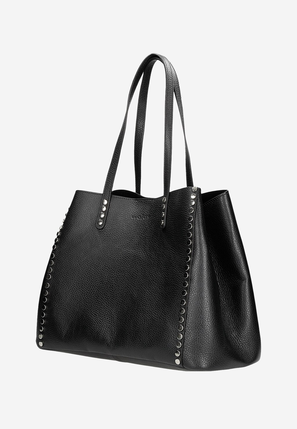 Czarna duża torebka damska ze srebrnymi nitami 80079-51 Widok 2