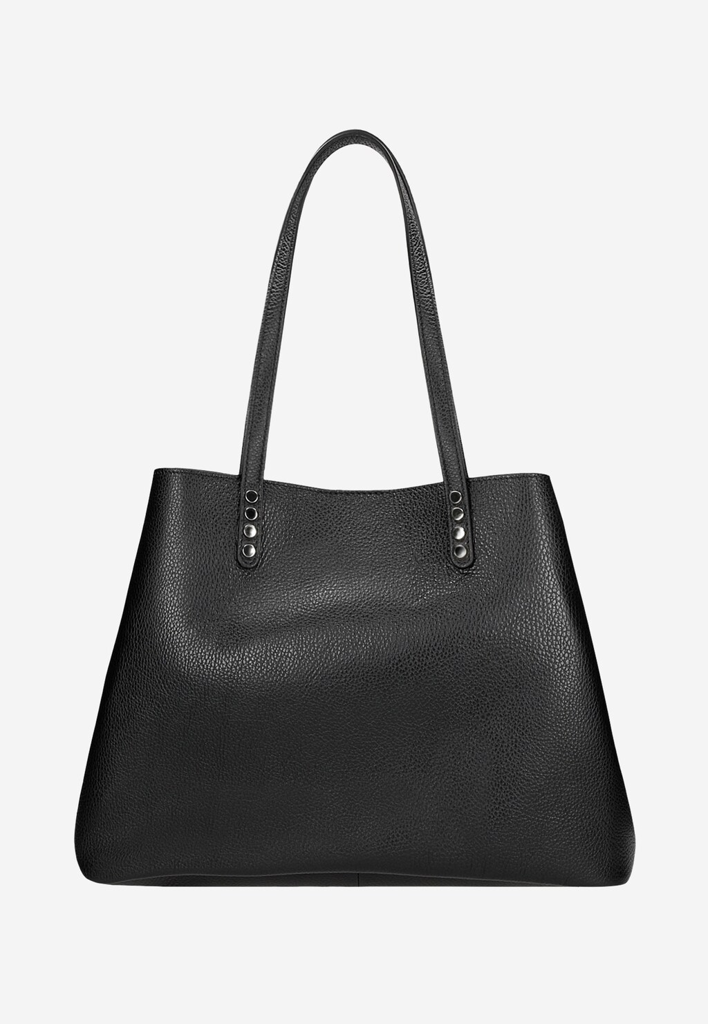 Czarna duża torebka damska ze srebrnymi nitami 80079-51 Widok 3