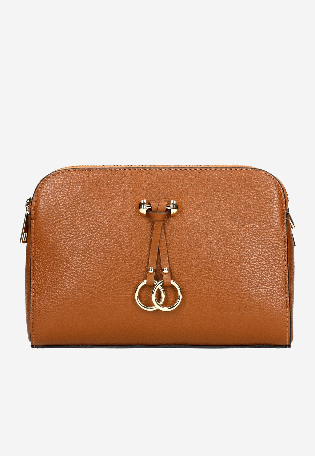 Mała torebka damska z ozdobnymi kółkami na skórzanych paskach 80310-52 Widok 1