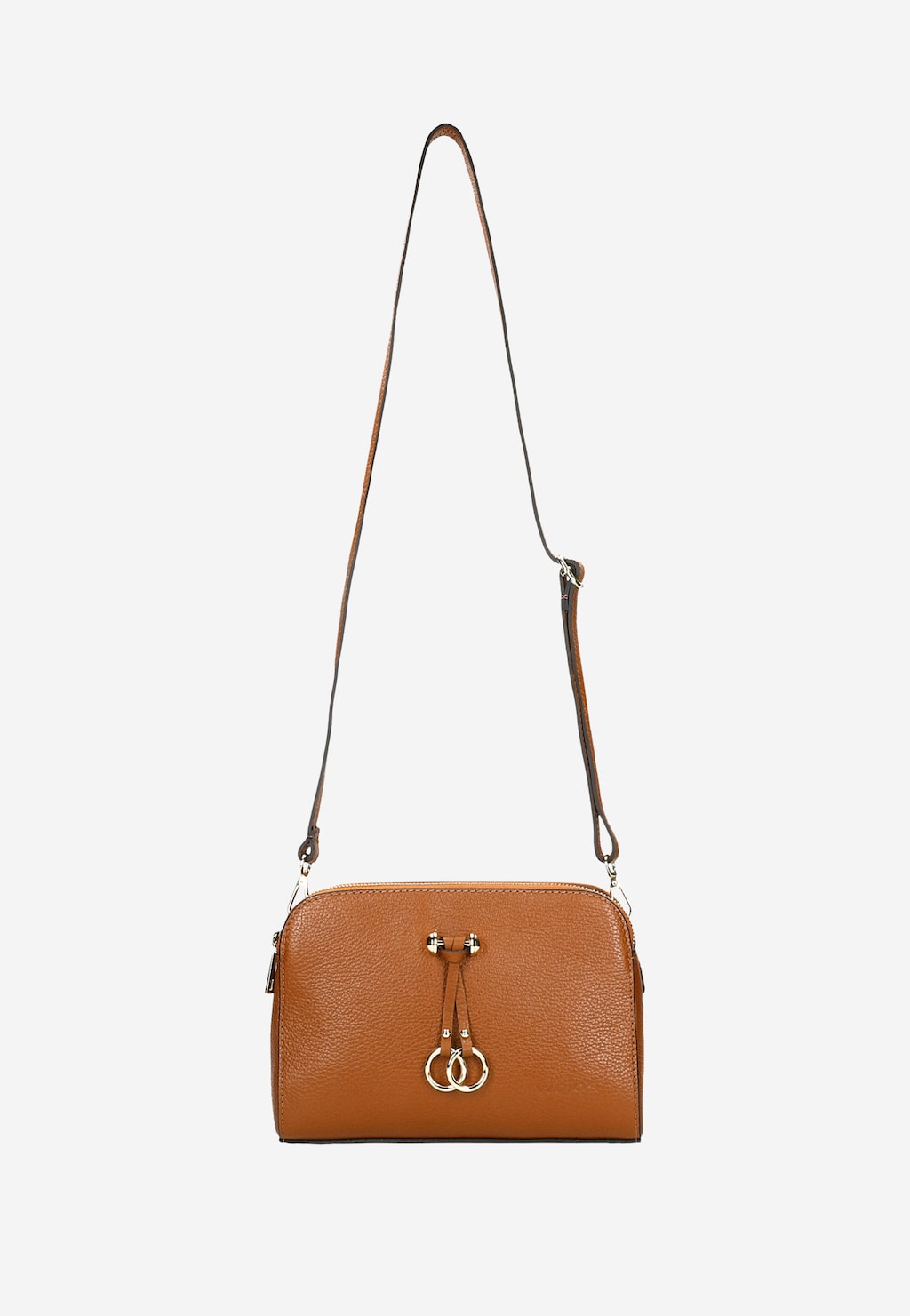 Mała torebka damska z ozdobnymi kółkami na skórzanych paskach 80310-52 Widok 4