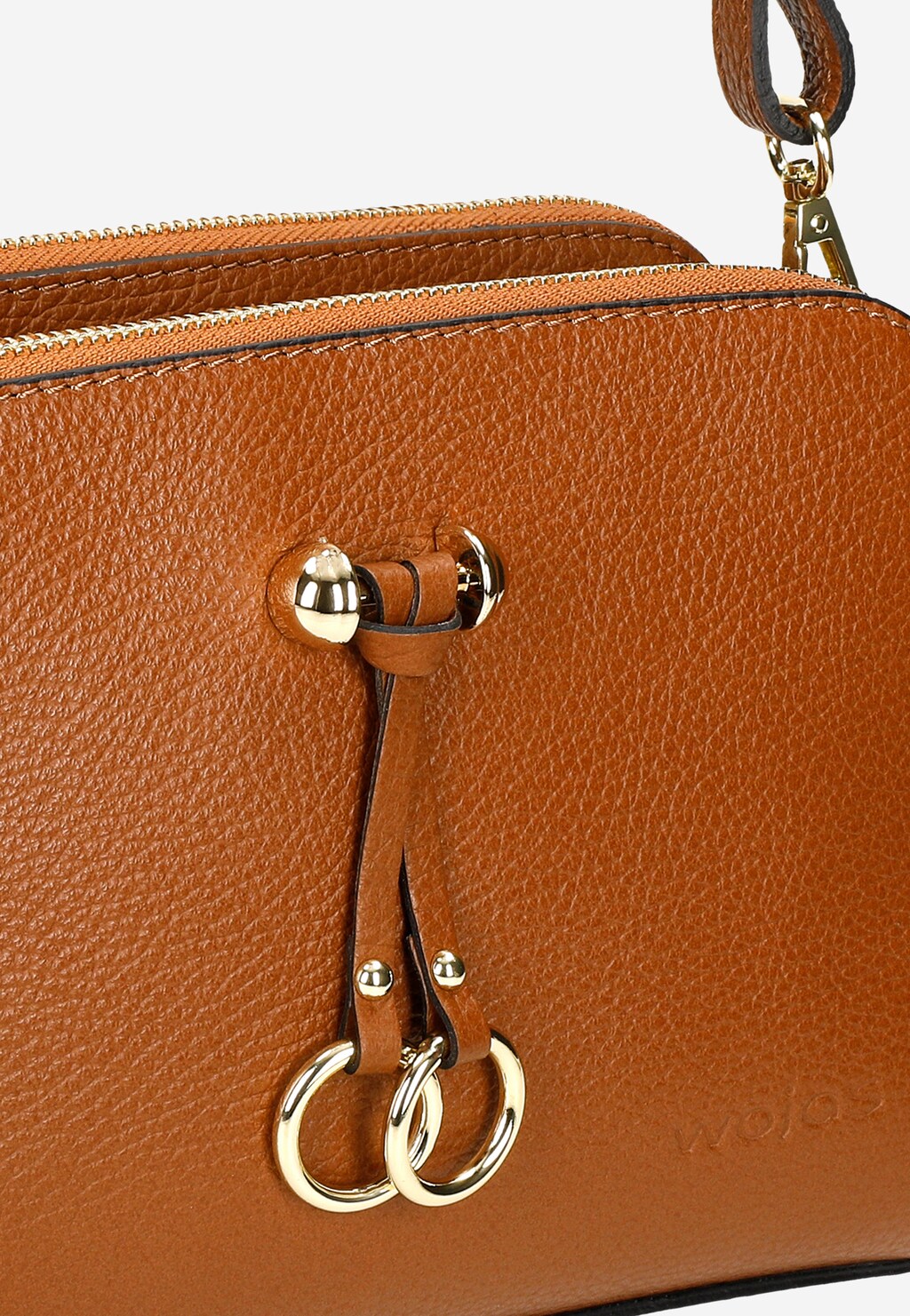 Mała torebka damska z ozdobnymi kółkami na skórzanych paskach 80310-52 Widok 5