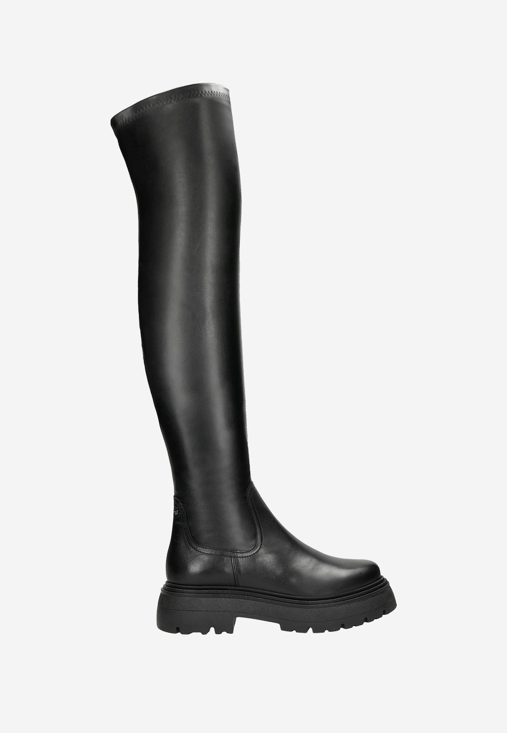 Czarne wysokie kozaki damskie typu bikery 71037-81 Widok 2