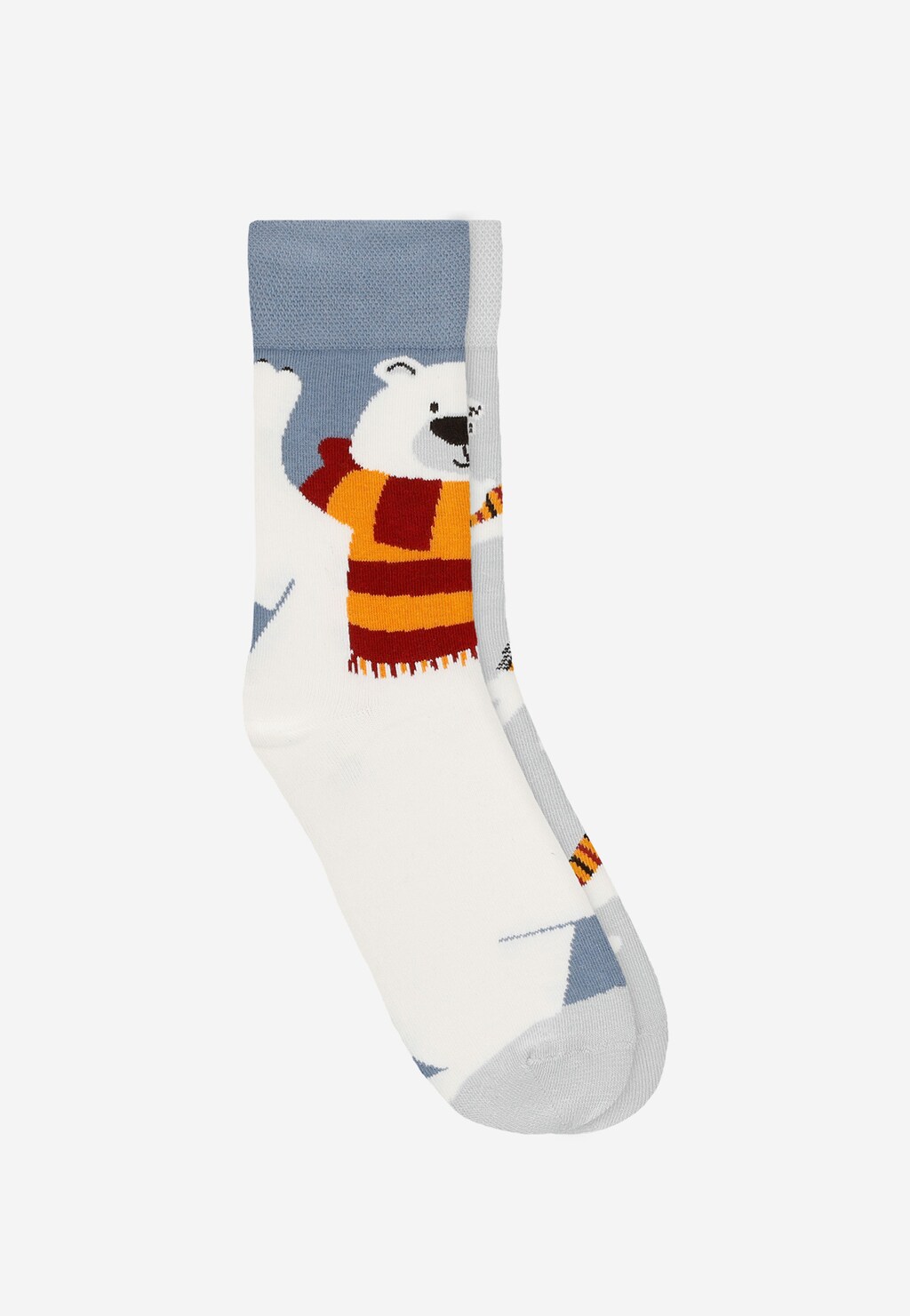 Skarpety z motywem niedźwiedzi polarnych w szalikach 97090-80 Widok 1