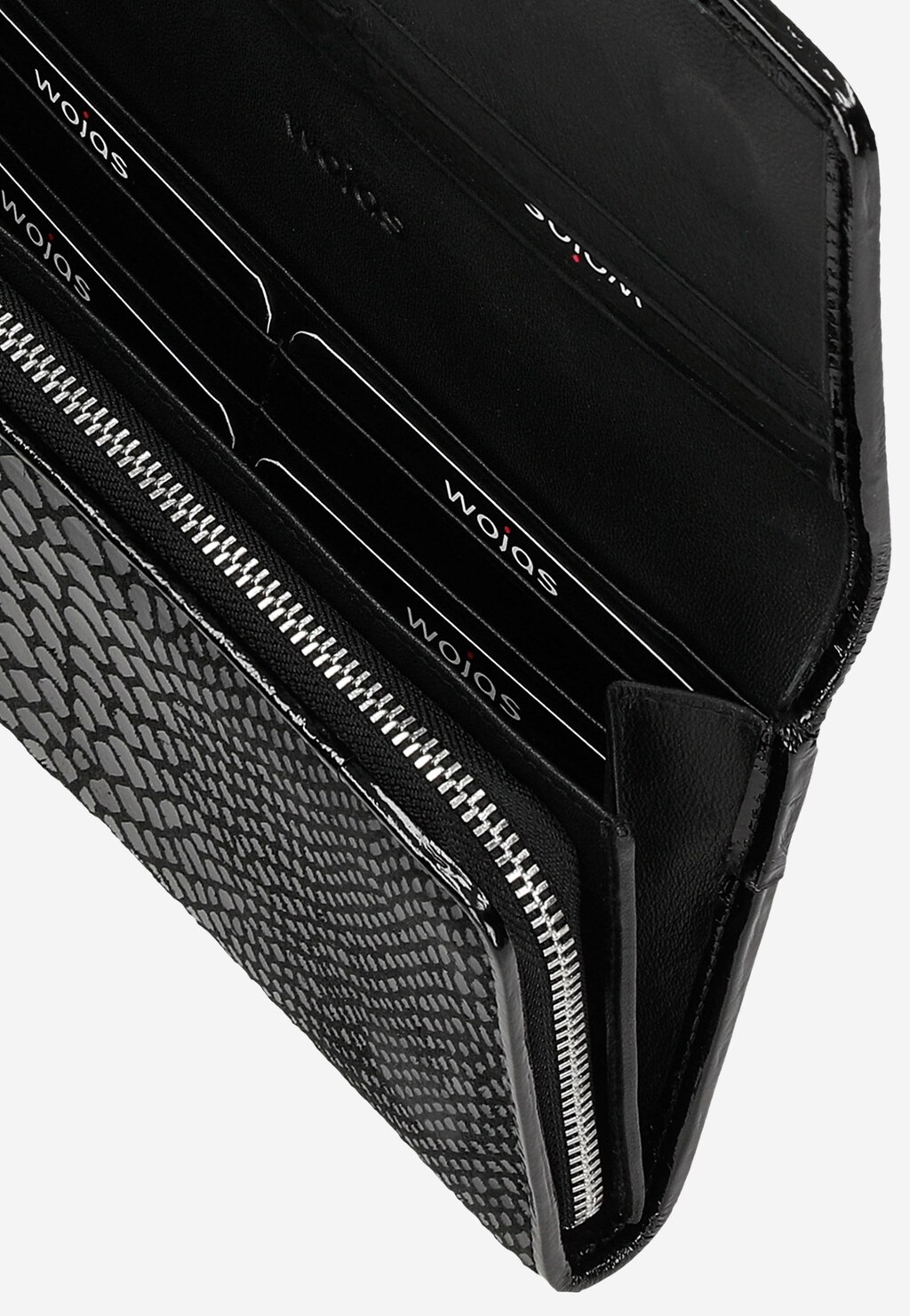 Duży czarny elegancki portfel damski 91064-61 Widok 5