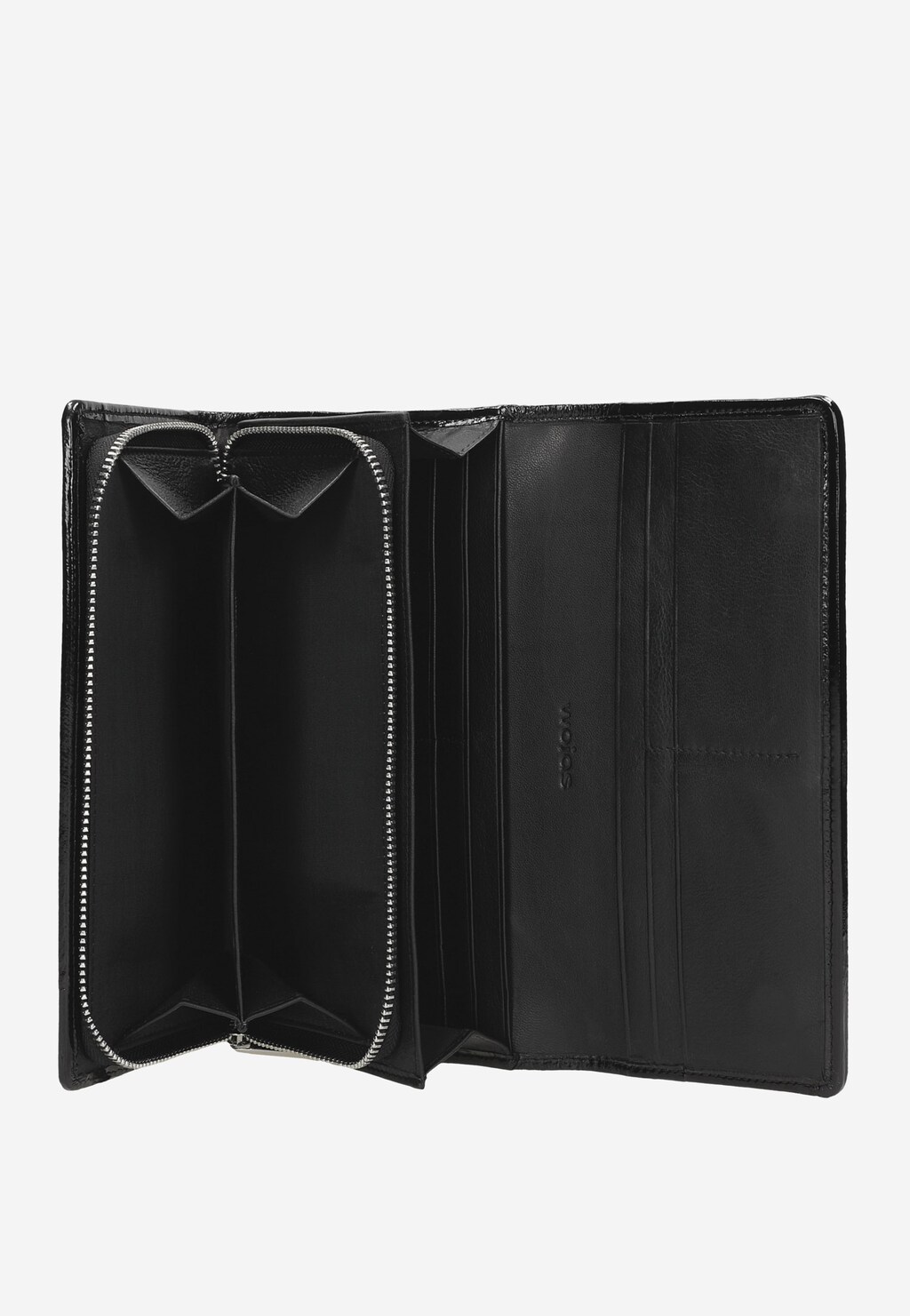 Duży czarny elegancki portfel damski 91064-61 Widok 6