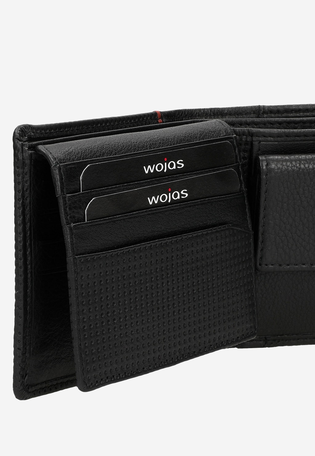 Športová pánska peňaženka z čiernej lícovej kože 91062-51 Widok 6