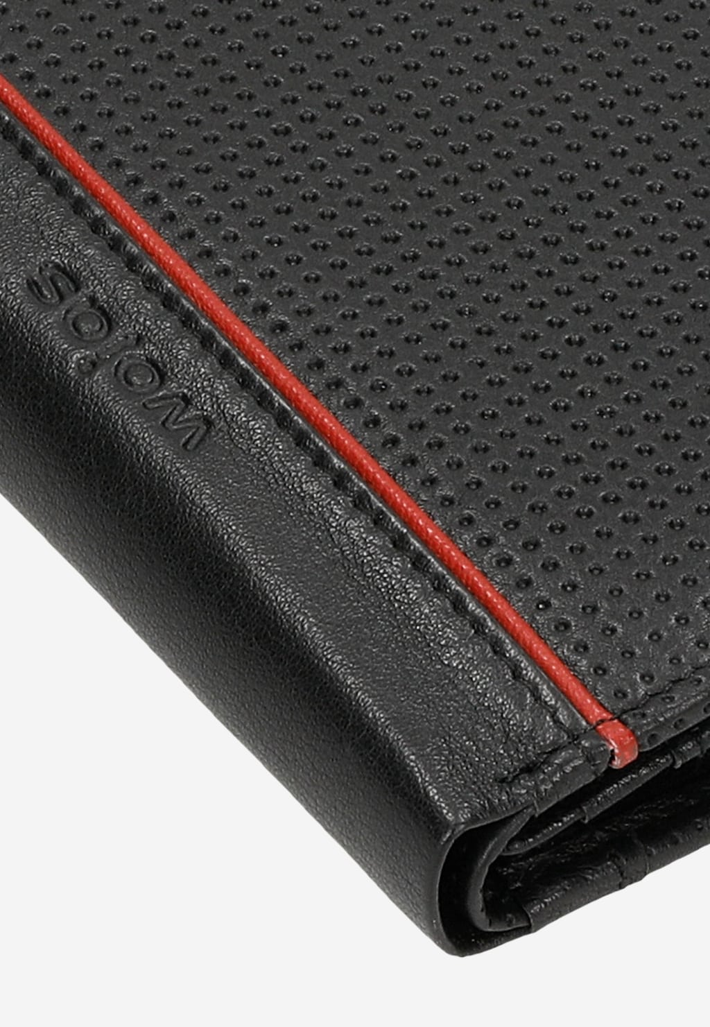 Černá pánská peněženka s červeným proužkem 91063-51 Widok 7