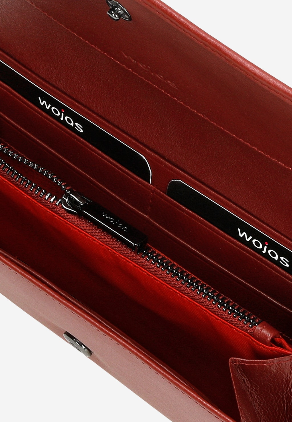 Duży skórzany portfel damski czerwony 91058-55 Widok 5