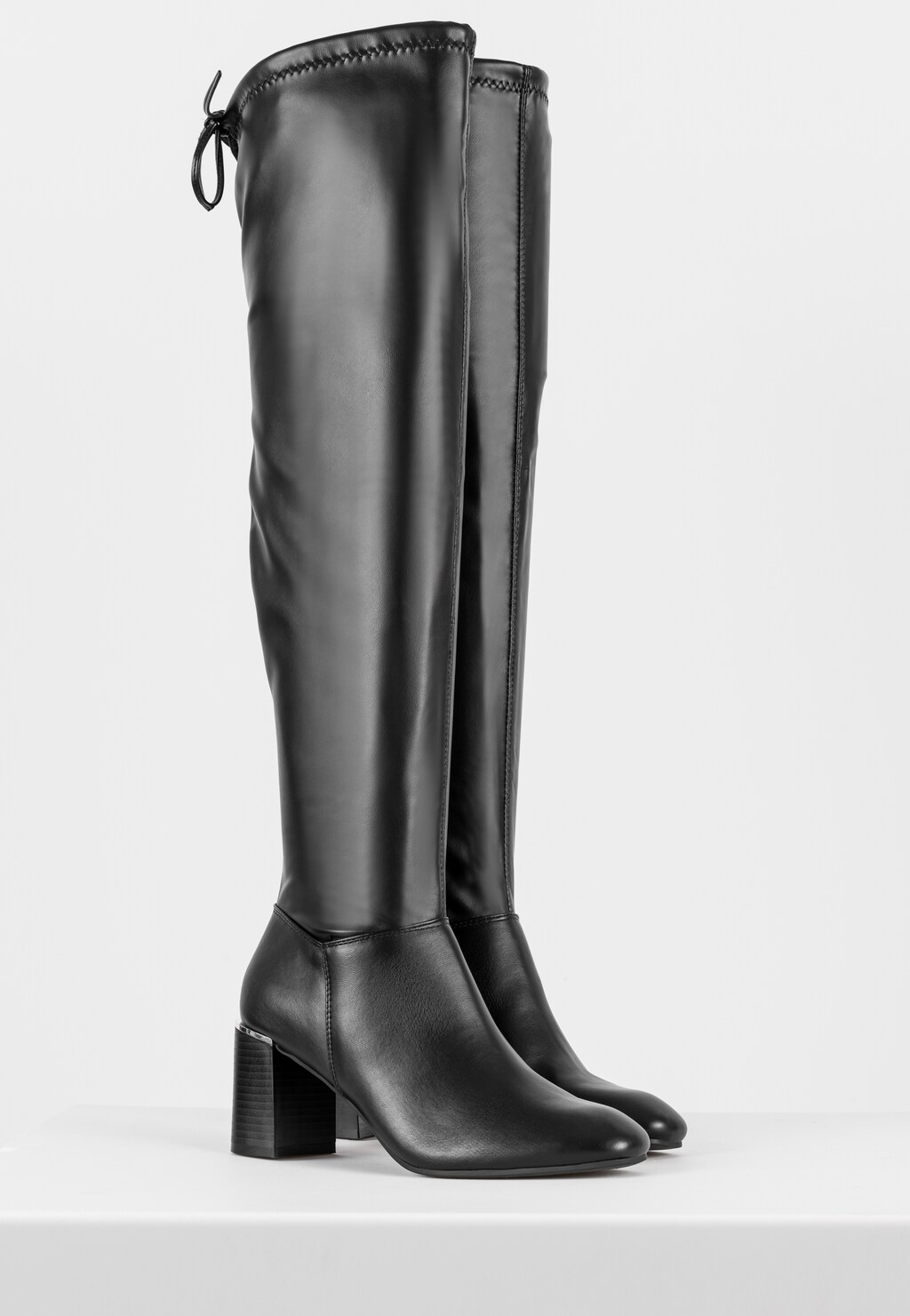 WJS czarne wysokie kozaki damskie na obcasie WJS45032-51 Widok 2