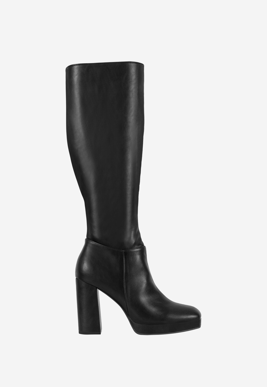 WJS czarne kozaki damskie na obcasie typu słupek WJS45033-51 Widok 1