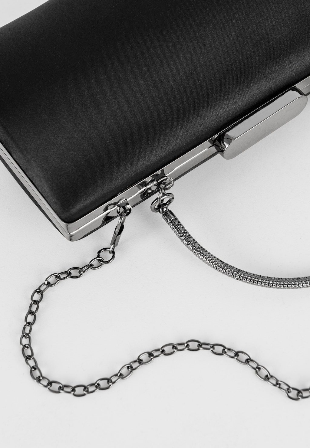 WJS czarna wieczorowa torebka damska ze srebrnym łańcuszkiem WJS76131-11 Widok 5