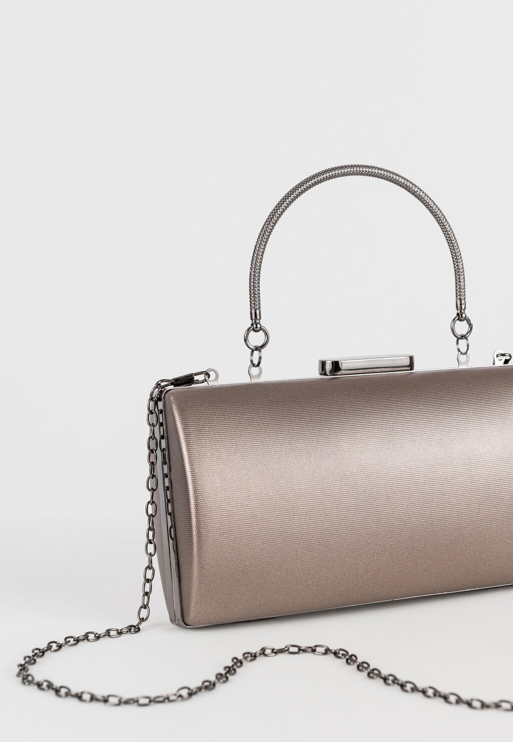 WJS brązowa torebka damska wieczorowa z oryginalną rączką WJS76131-52 Widok 4