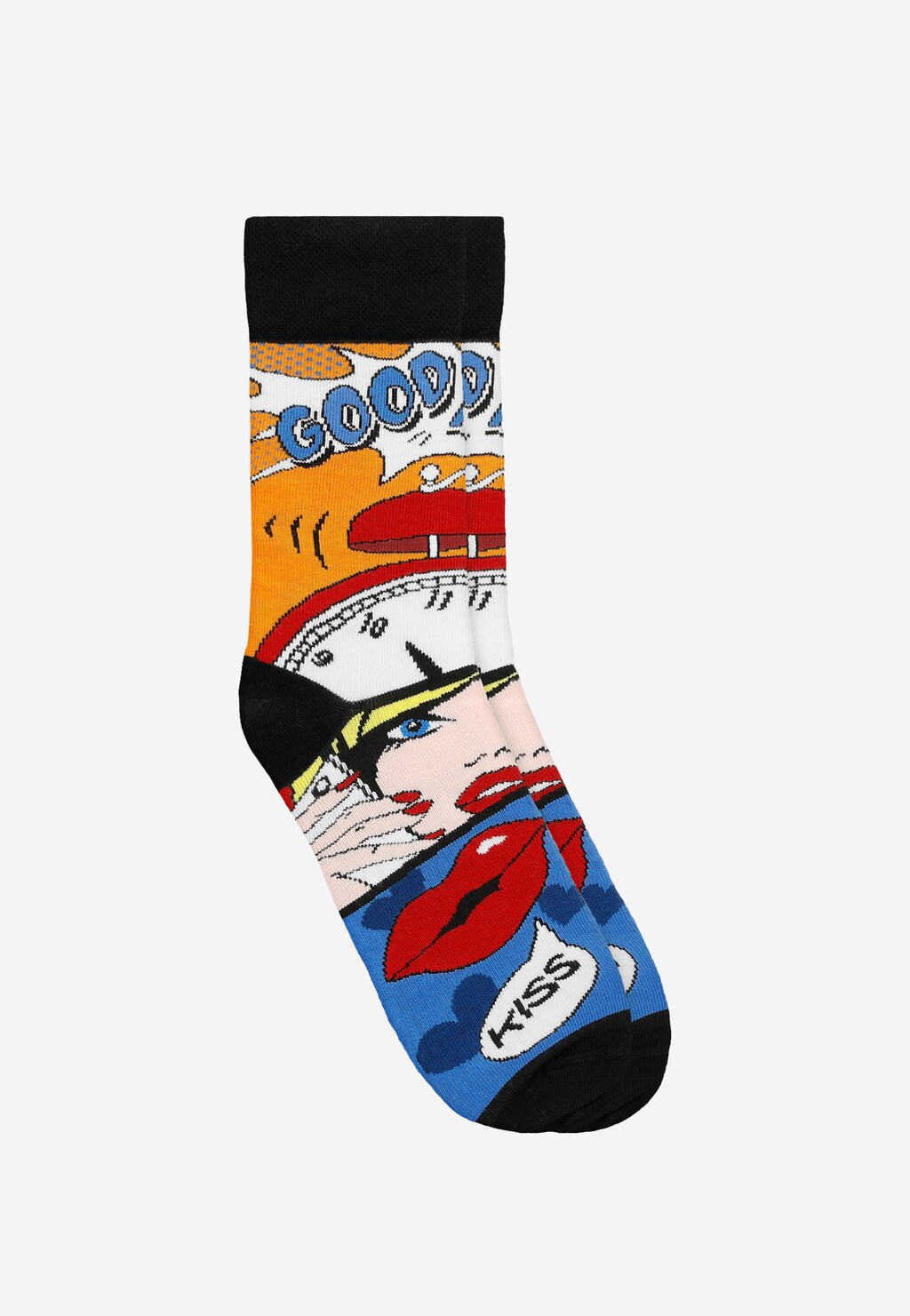 Kolorowe skarpety w komiksowy print 97058-86 Widok 1