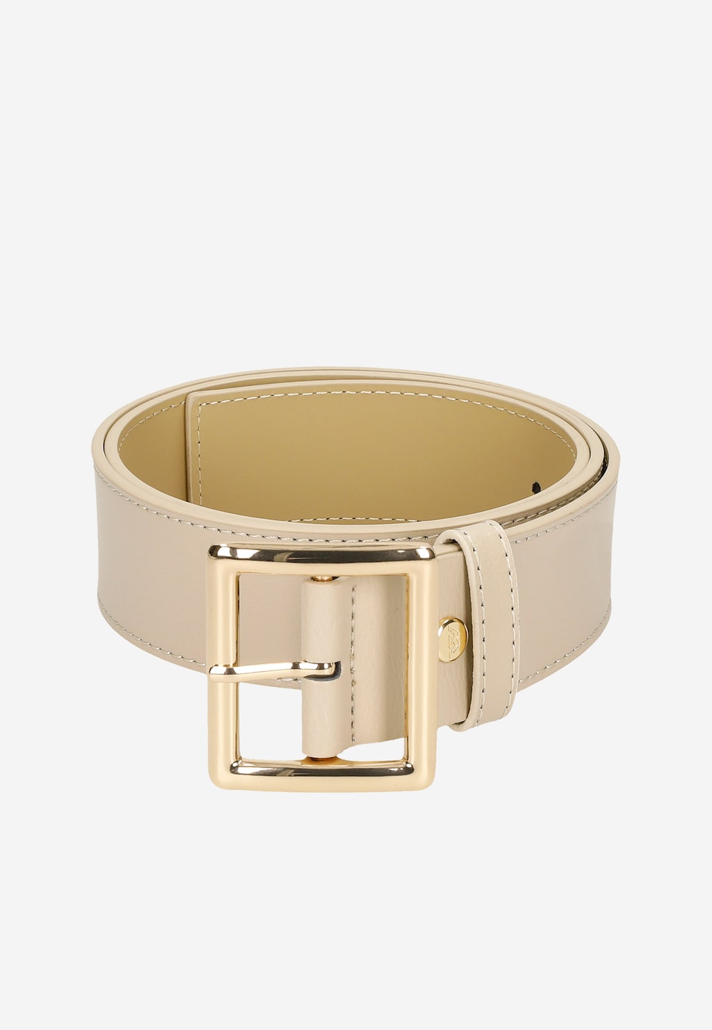 Elegantní béžový dámský pásek se zlatou přezkou 93071-54 Widok 6