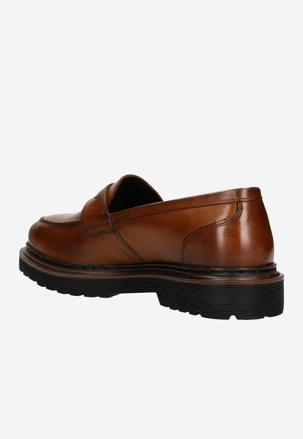 Hnedé pánske poltopánky so širokým podpätkom 10138-53 Widok 4