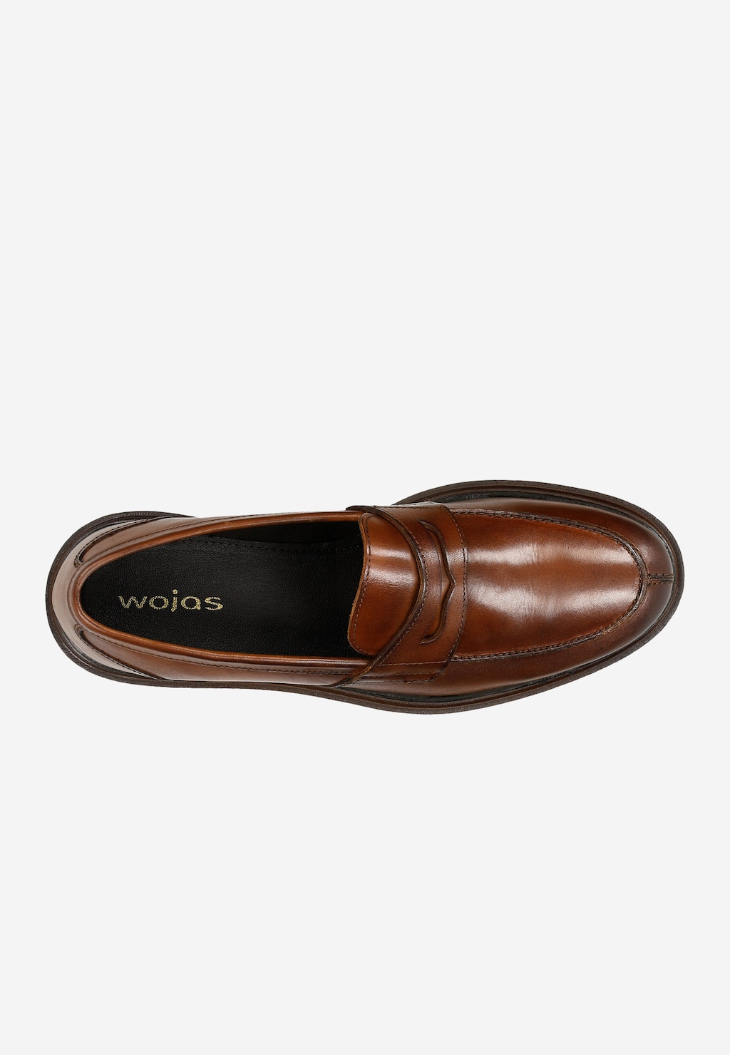 Hnedé pánske poltopánky so širokým podpätkom 10138-53 Widok 5