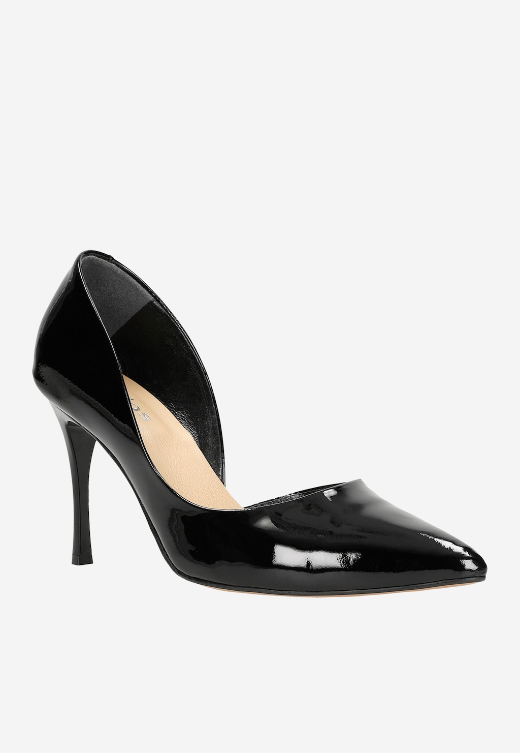 Čierne elegantné dámske lodičky lakované 35096-31 Widok 3