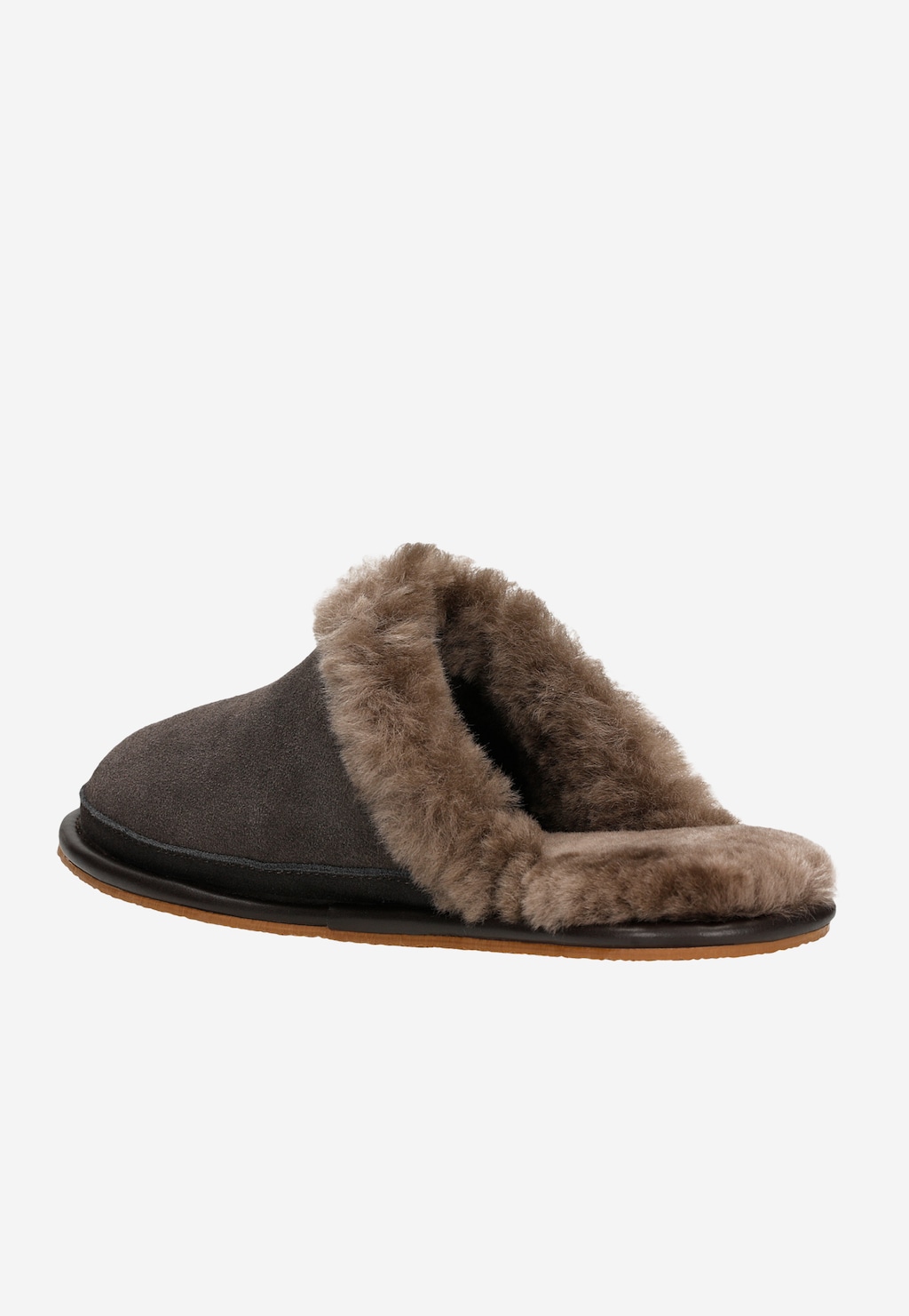 RELAKS brązowe skórzane kapcie z futerkiem R34003-62 Widok 4