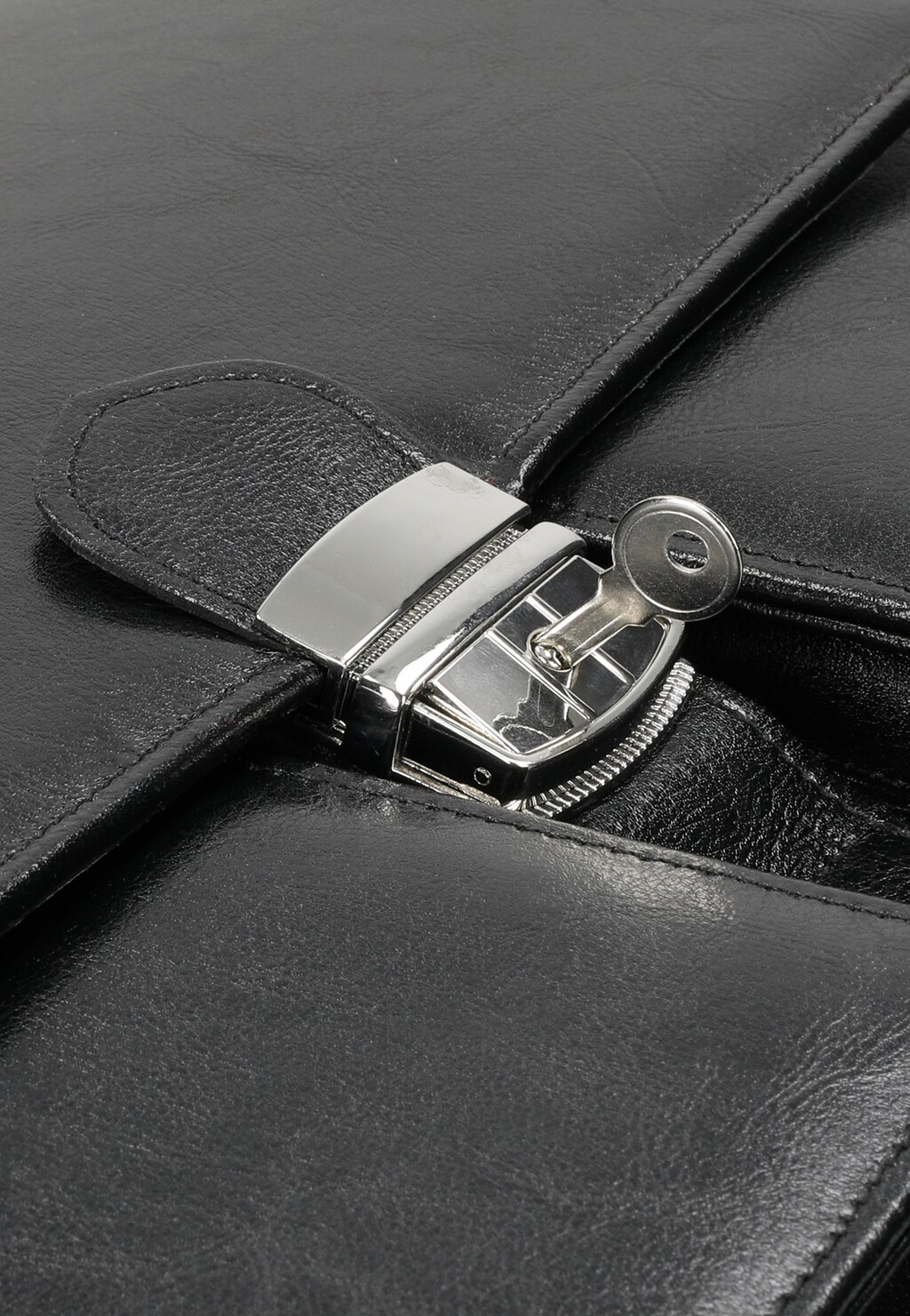 Elegantní černá pánská aktovka z hladké kůže 90012-51 Widok 6