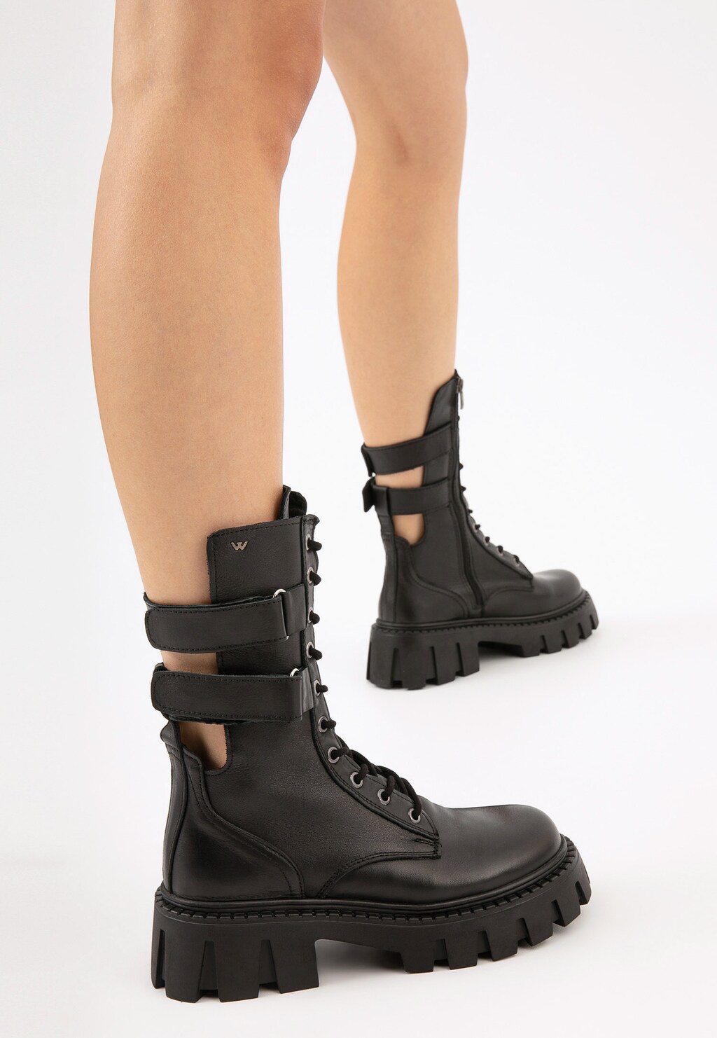 Wysokie trzewiki damskie w alternatywnym stylu 64088-51 Widok 7