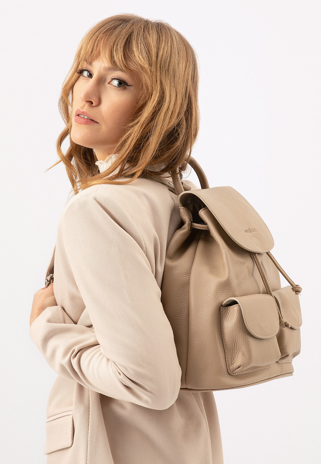 Moderné dámske ruksaky z lícovej kože do práce aj na výlet 80220-54 Widok 1