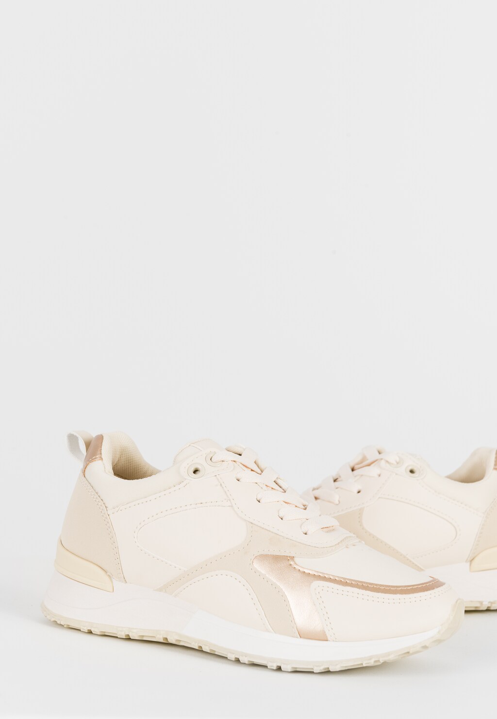 WJS beżowe sneakersy damskie nude WJS64075-54 Widok 4