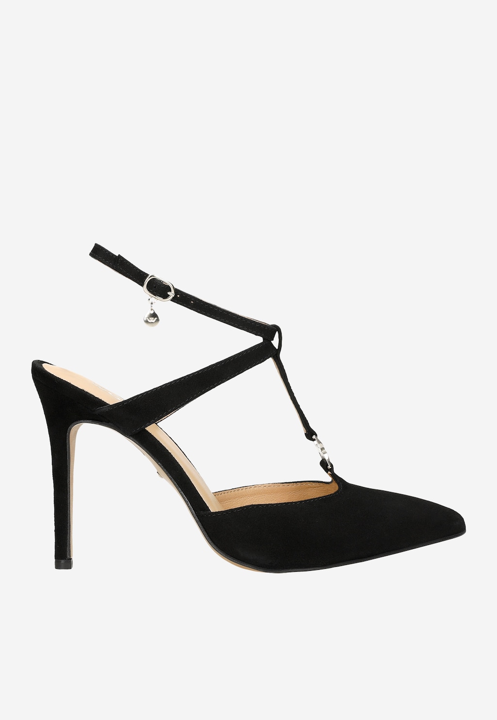 Rafinované lodičky dámske z čiernej velúrovej kože 35104-61 Widok 2