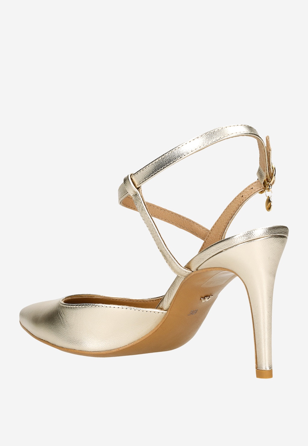 Zlaté lodičky dámske zažiaria na každej párty 35113-58 Widok 4