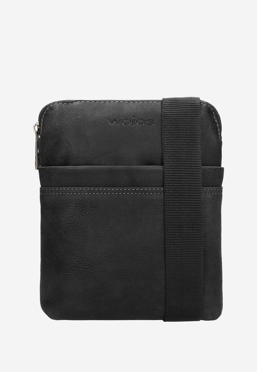 Čierna pánska kožená taška cez rameno na vychádzku i meeting 80325-21 Widok 2