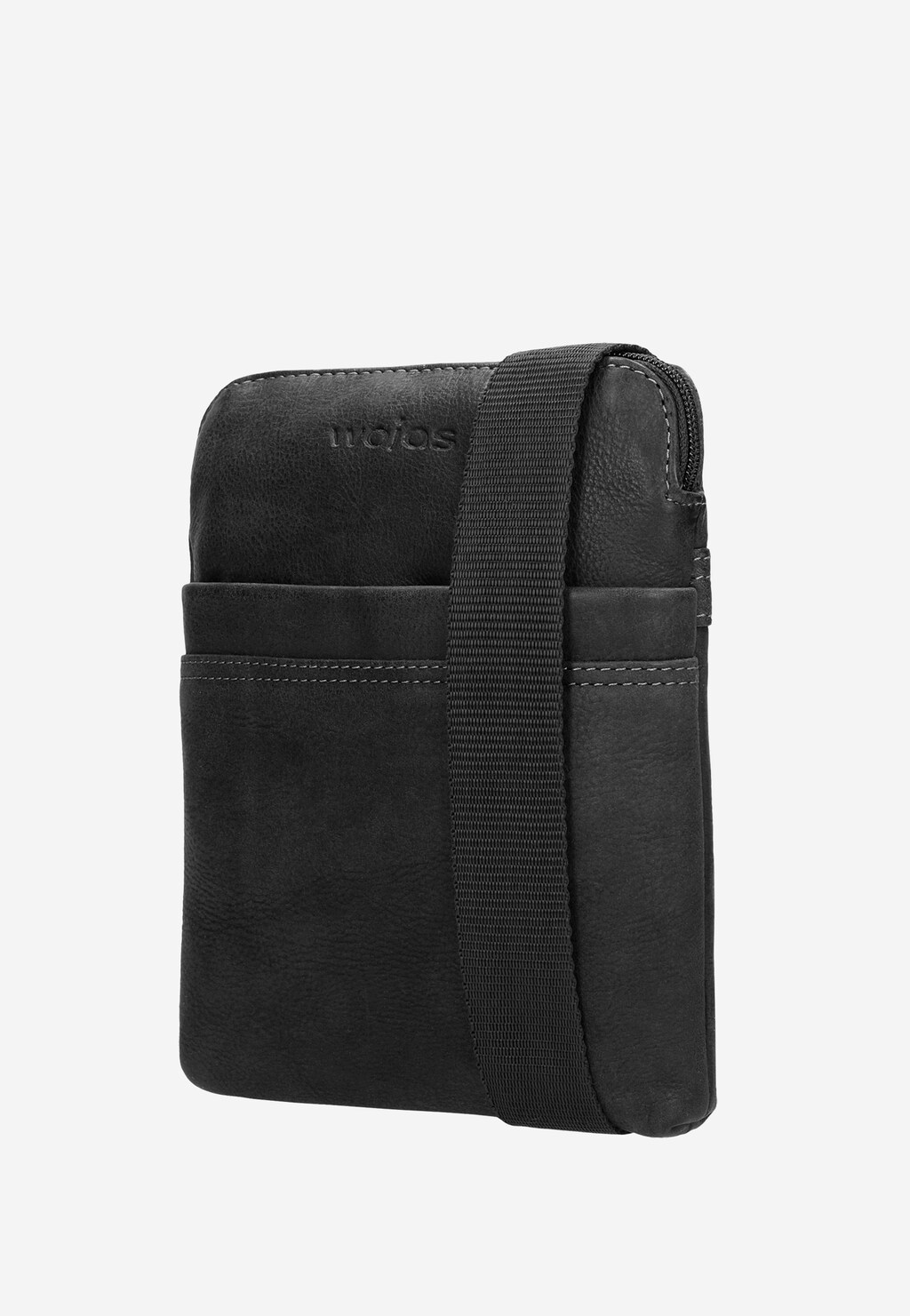 Čierna pánska kožená taška cez rameno na vychádzku i meeting 80325-21 Widok 3