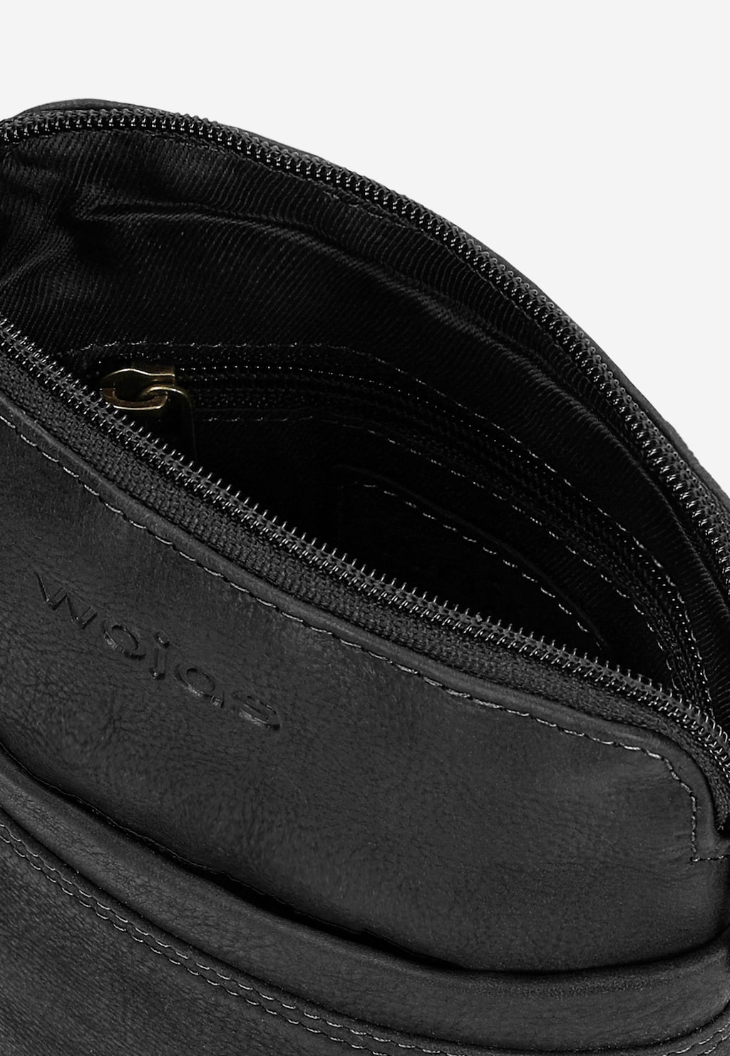 Čierna pánska kožená taška cez rameno na vychádzku i meeting 80325-21 Widok 6