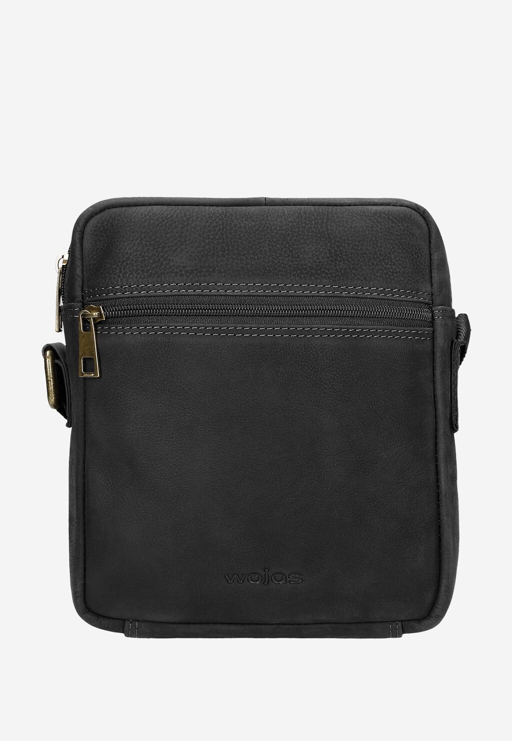 Czarna torba męska na ramię z nubuku olejowanego 80326-21 Widok 1