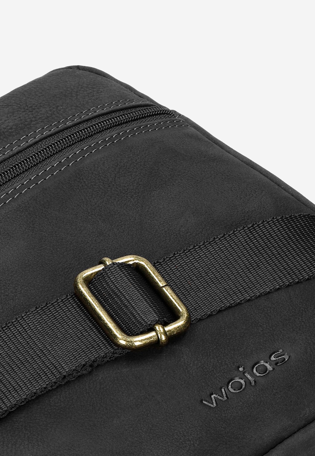 Czarna torba męska na ramię z nubuku olejowanego 80326-21 Widok 6