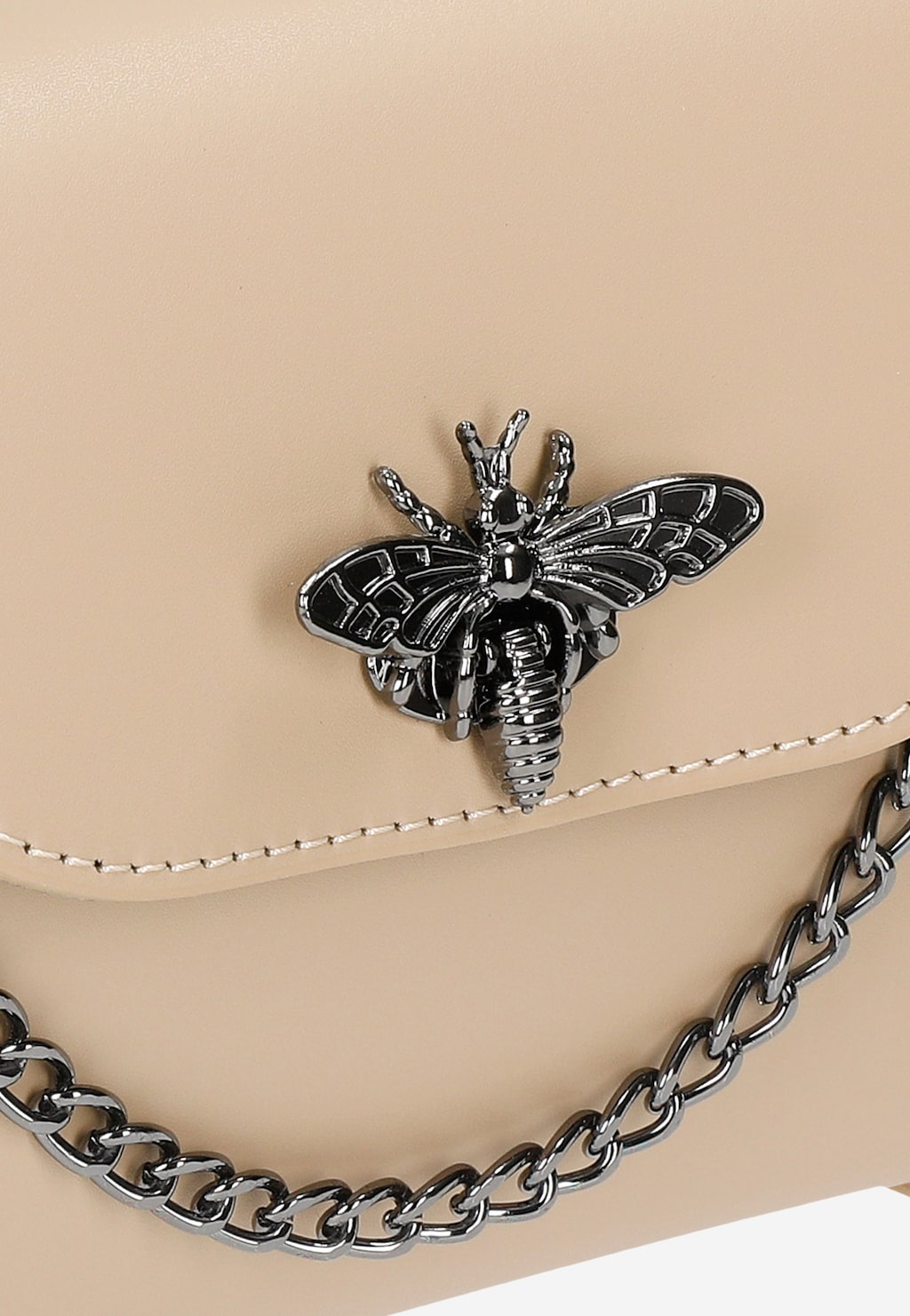 Béžová crossbody dámská kabelka s řetízkem 80318-54 Widok 7