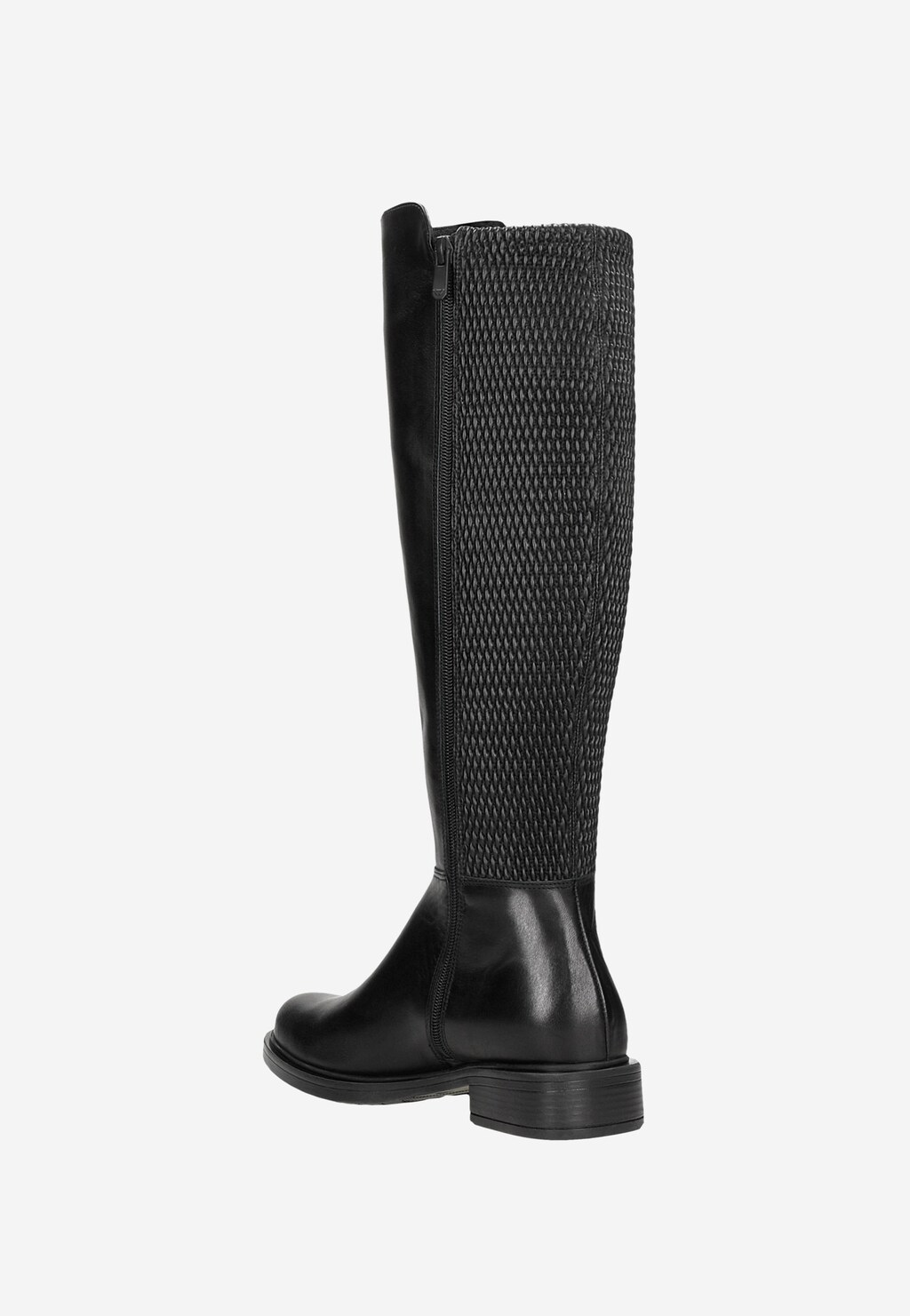 Czarne skórzane kozaki damskie z ociepleniem 71018-71 Widok 4