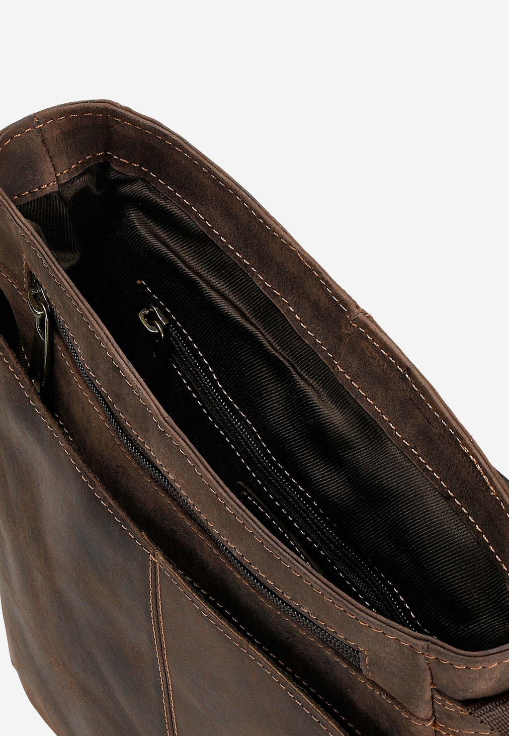 Brązowa torba męska na ramię ze skóry crazy horse 80328-92 Widok 6