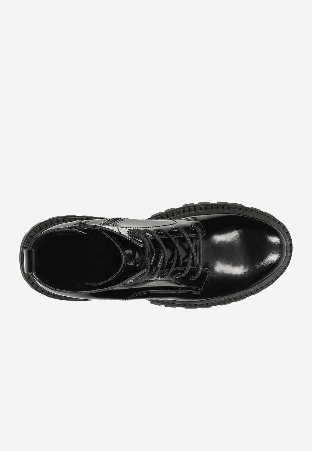 Pánske členkové čižmy z lakovanej kože čiernej farby 24064-31 Widok 5