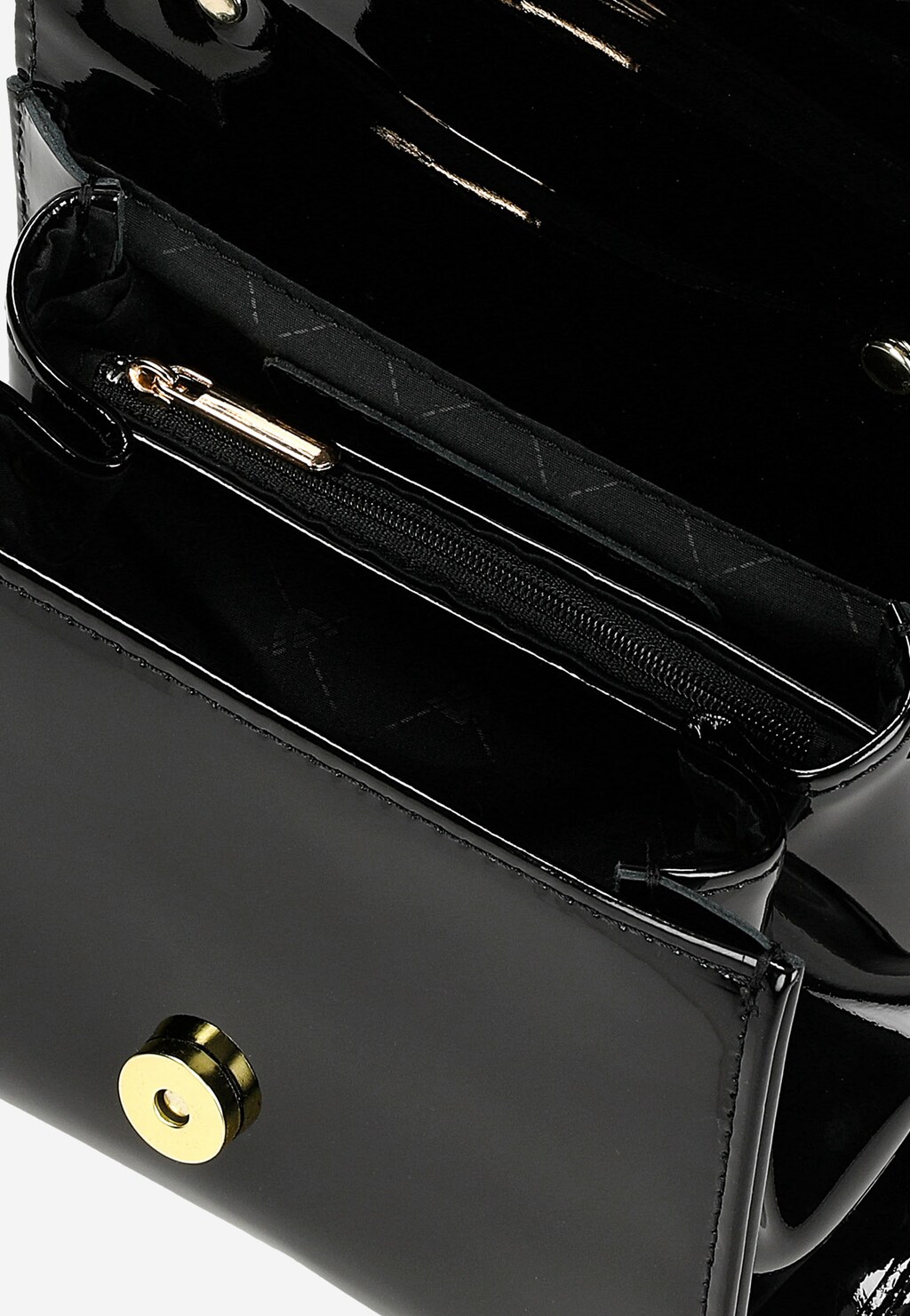 Mała czarna torebka damska z lakierowanej skóry 80347-31 Widok 6