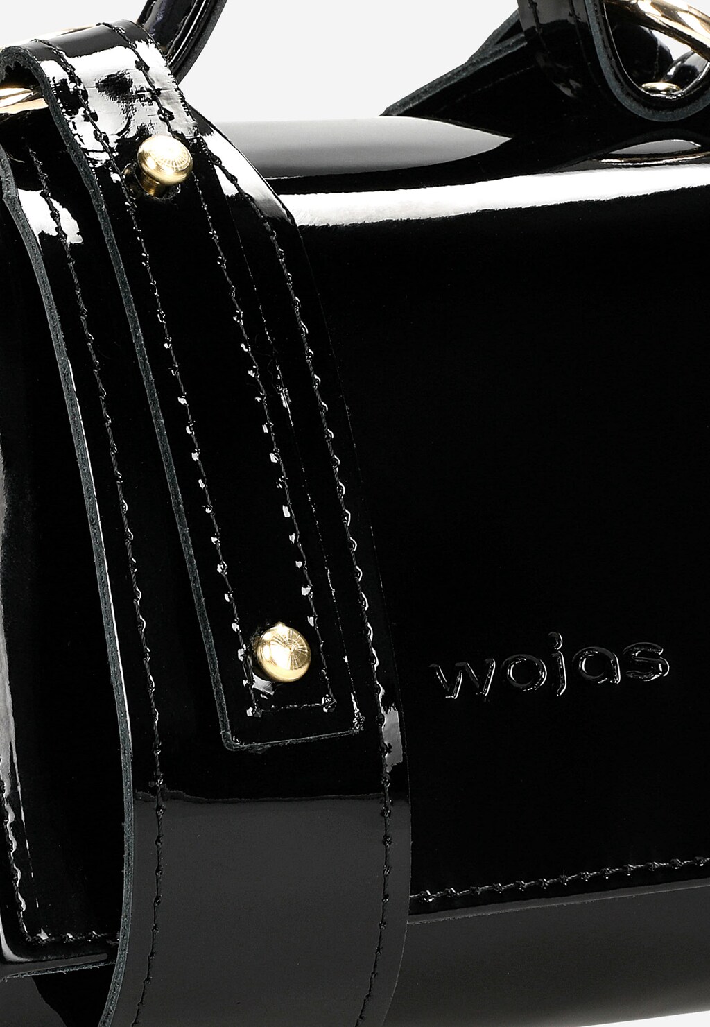 Mała czarna torebka damska z lakierowanej skóry 80347-31 Widok 7