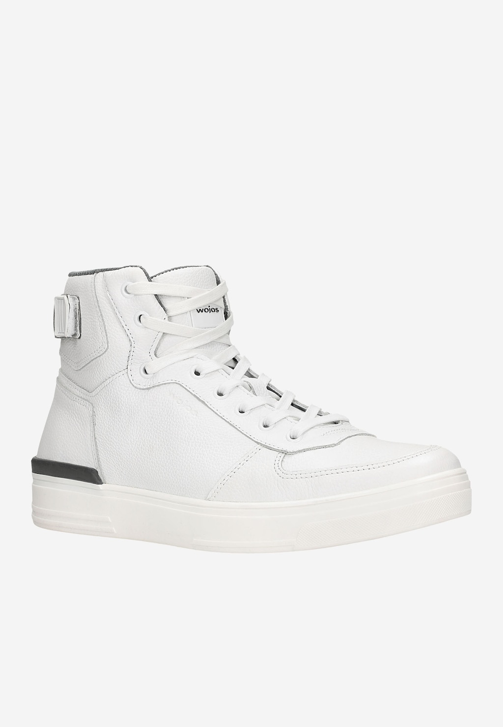 Bílé kožené tenisky pánské nad kotníky 24072-59 Widok 3