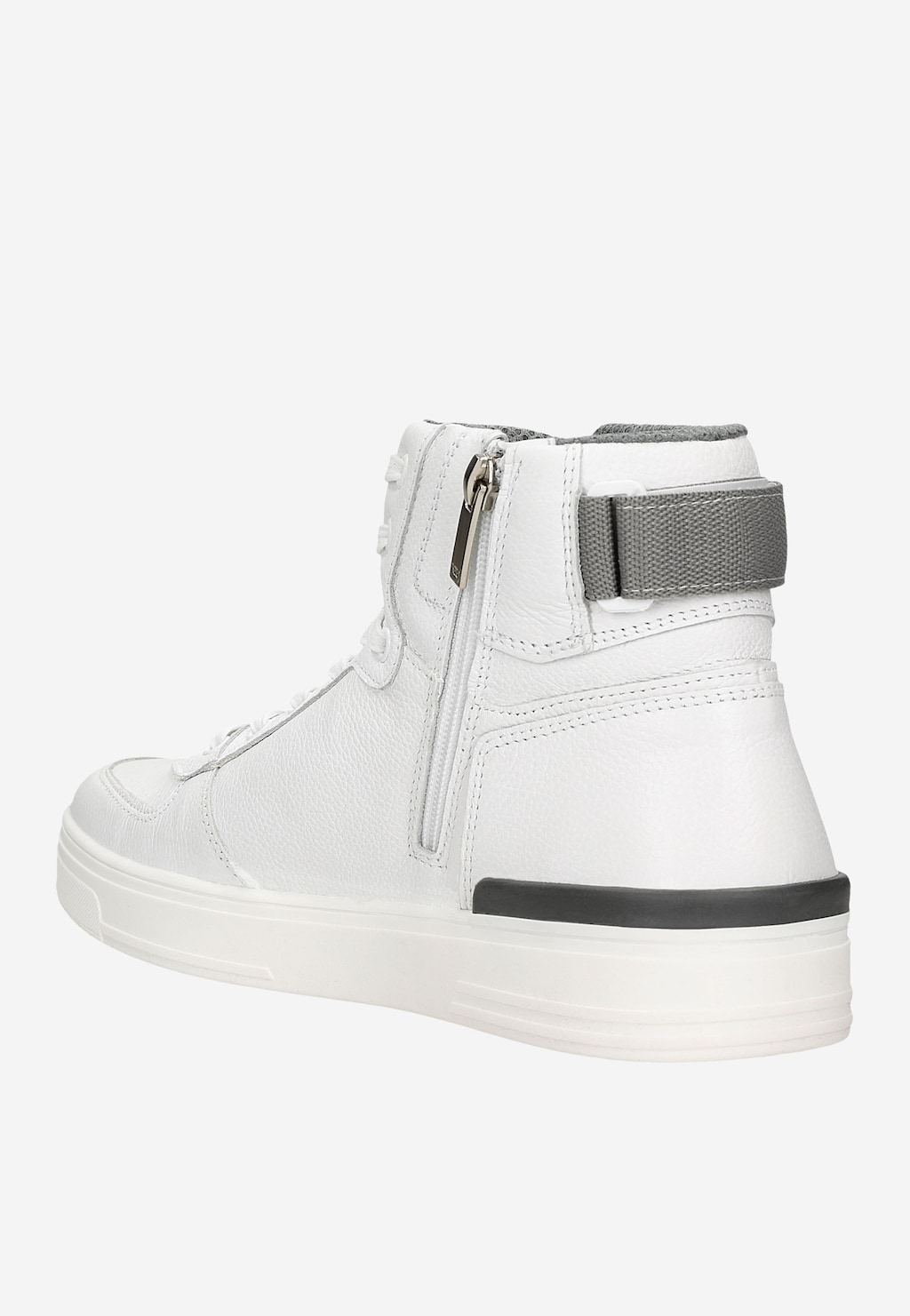Bílé kožené tenisky pánské nad kotníky 24072-59 Widok 4