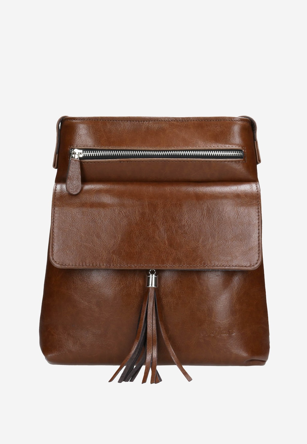 Hnědá dámská kabelka z lícové kůže se střapcem 80038-53 Widok 2