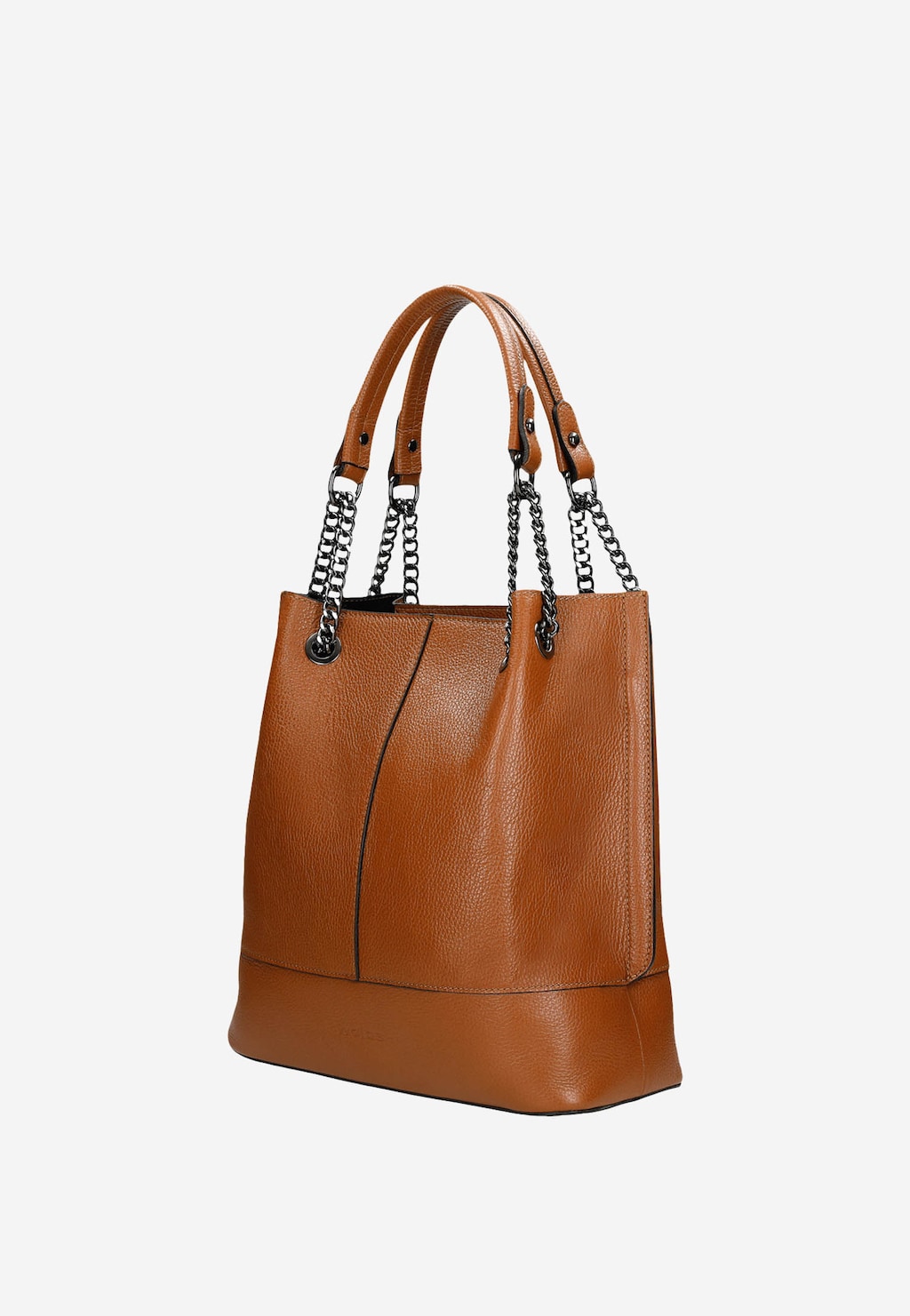 Hnědá dámská kabelka z kvalitní kůže s kovovými detaily 80105-53 Widok 2
