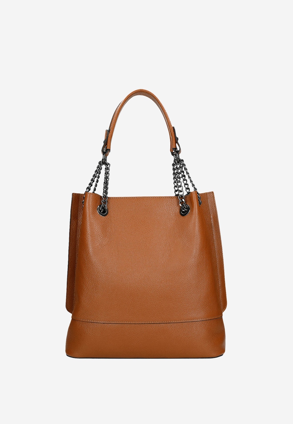 Hnědá dámská kabelka z kvalitní kůže s kovovými detaily 80105-53 Widok 3