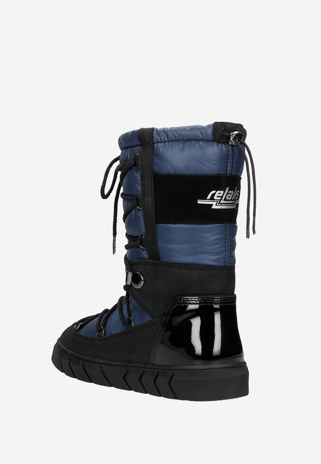 Czarno-niebieskie wsuwane śniegowce damskie RELAKS R55121-85 Widok 3