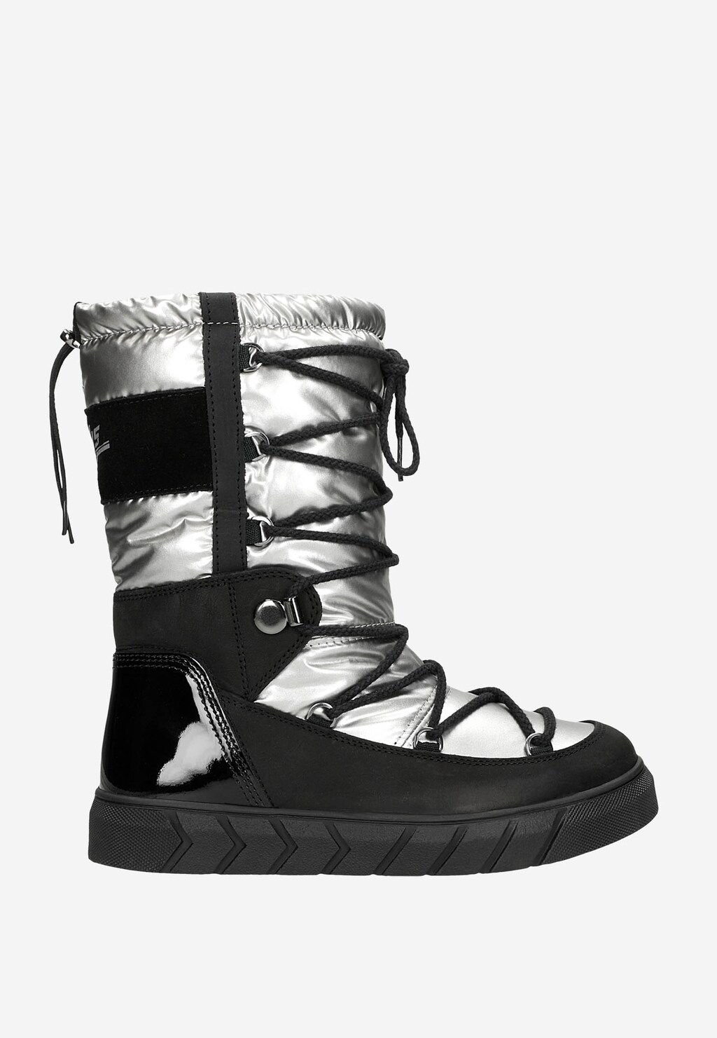 Srebrno-czarne śniegowce damskie RELAKS  R55121-80 Widok 1